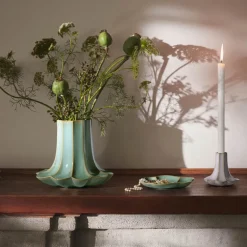 Kantarel vase 20,5 cm grønn