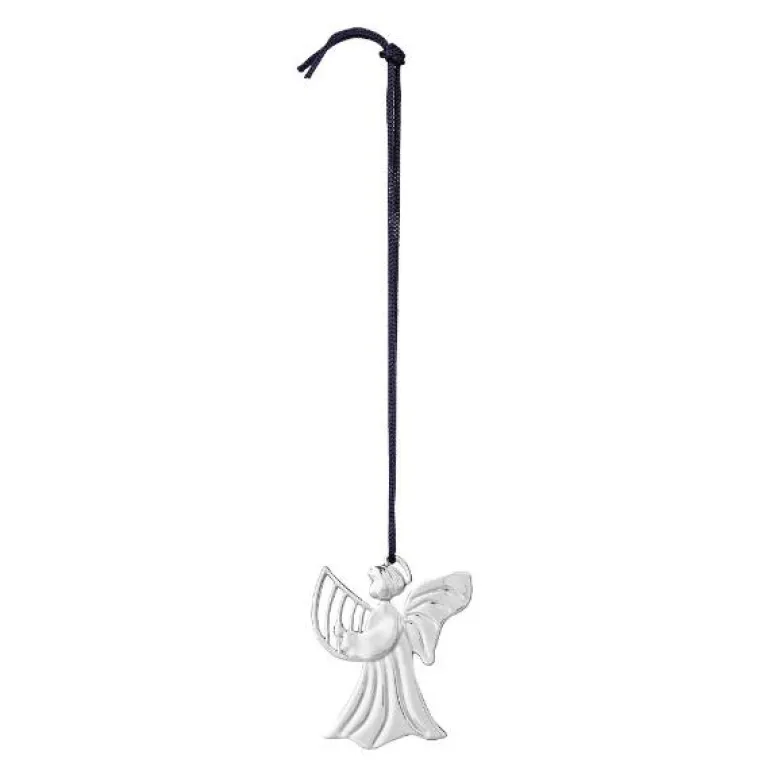 Karen Blixen harpe engel H7 cm forsølvet