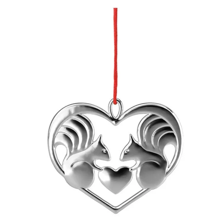 Karen Blixen ornament 6 cm Nuts about you sølv