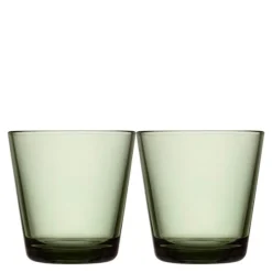Kartio glass 21 cl 2 stk furugrønn