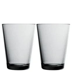 Kartio glass 40 cl 2 stk grå