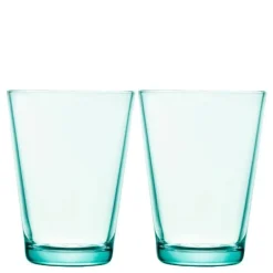 Kartio glass 40 cl 2 stk vanngrønn