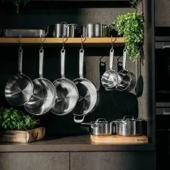 Kasserolle med lokk 18 cm/2,2L rustfritt stål