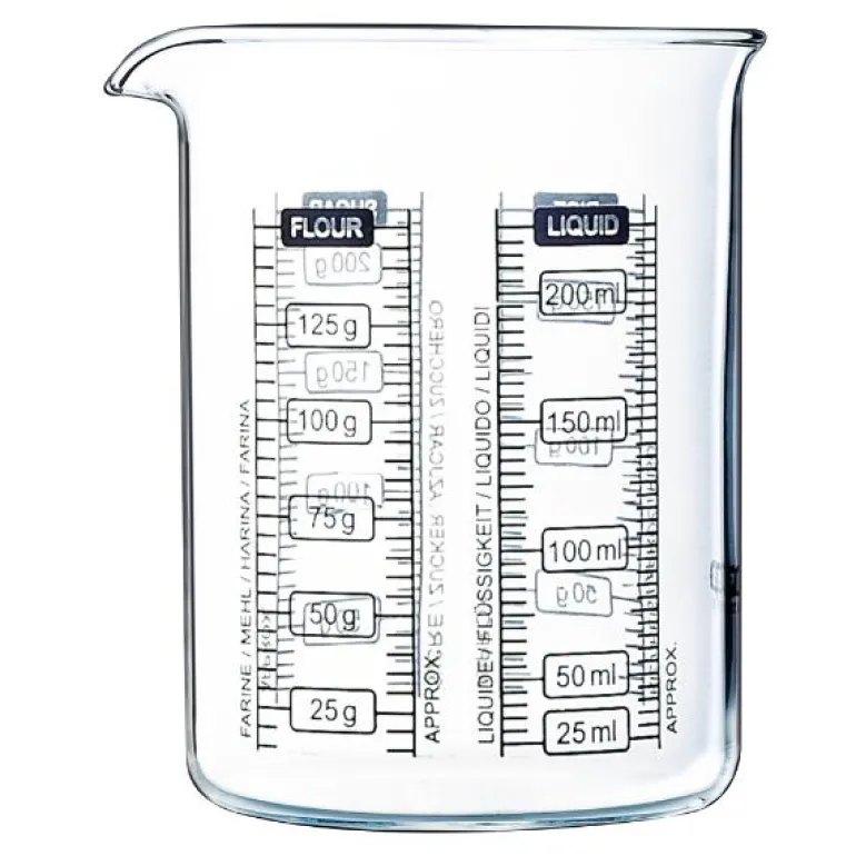 Kitchen Lab målebeger 0,25L klar/svart