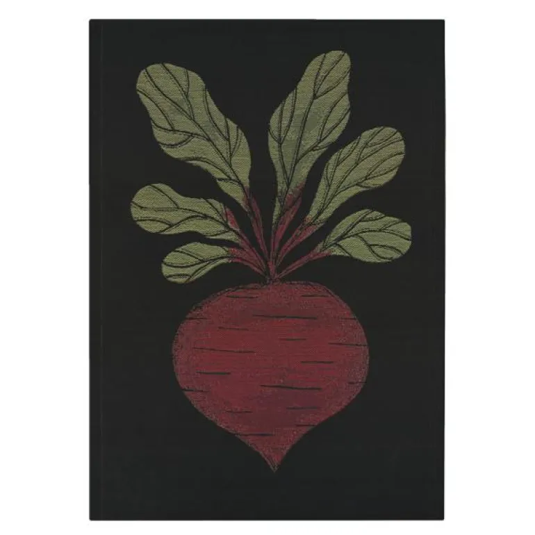 Kjøkkenhåndkle rødbete 35x50 cm svart