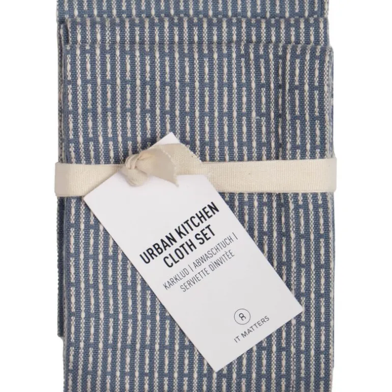 Kjøkkenklut 18x35 cm 3 stk grey blu stone