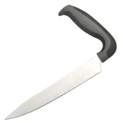 Kjøkkenkniv ergonomisk 27 cm svart/stål