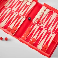 Klassisk backgammon Art of Backgammon rød/cream