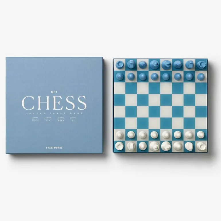 Klassisk sjakkspill dusty blue