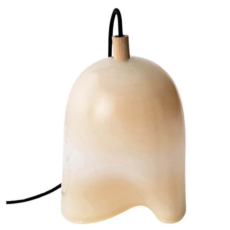 Klem lampe medium 28 cm pearl