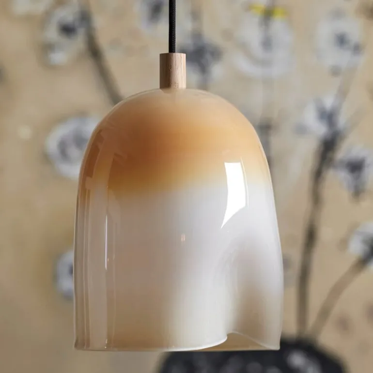 Klem lampe medium 28 cm pearl