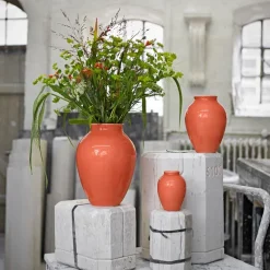 Knabstrup vase 12,5 cm korall
