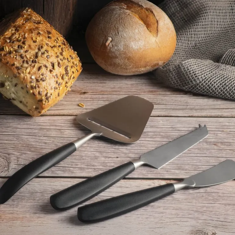 Knivsett med ost-og smørkniv 2 stk nylon