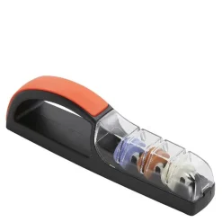 Knivsliper med 3 hjul rød/svart
