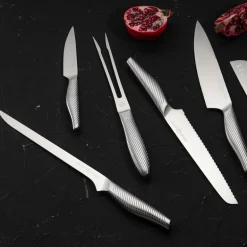 Kokkekniv 28 cm børstet stål