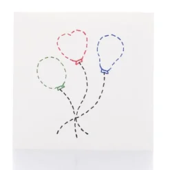 Kort m/konvolutt ballong 13x13 cm