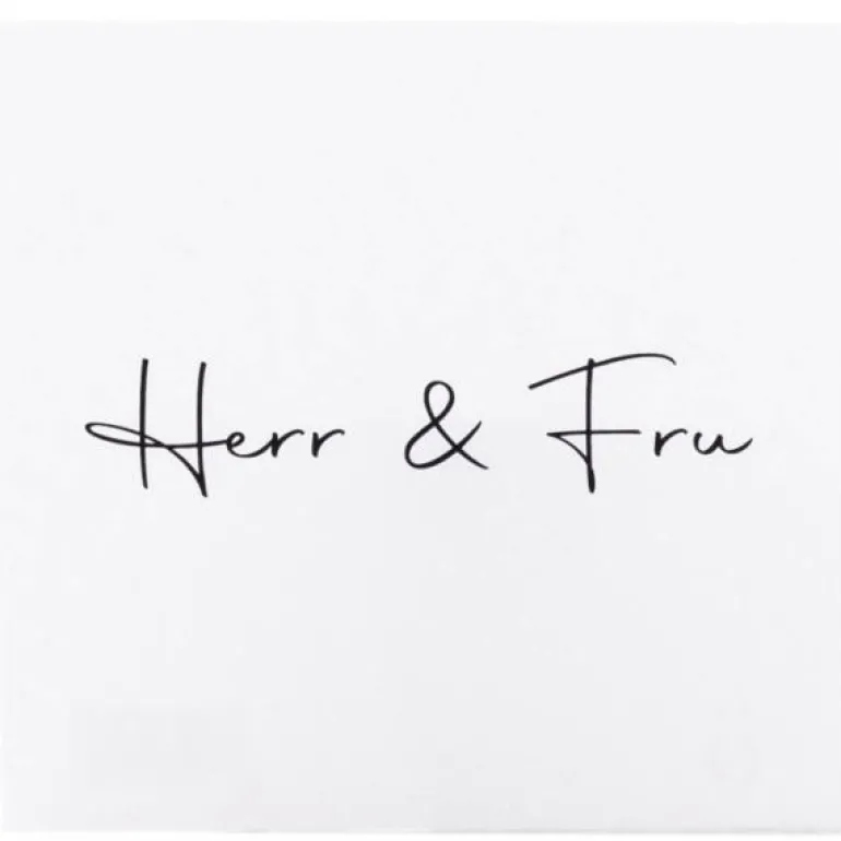 Kort 8x8 cm Herr & Fru
