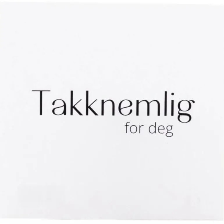 Kort 8x8 cm takknemlig for deg