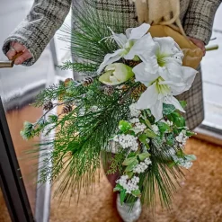 Kristin bukett kunstige blomster 105 cm hvit