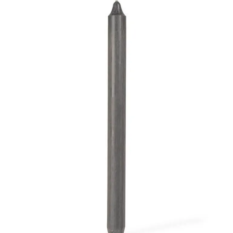 Kronelys 28 cm mørk grå