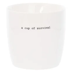 Krus a cup of survival 30 cl hvit
