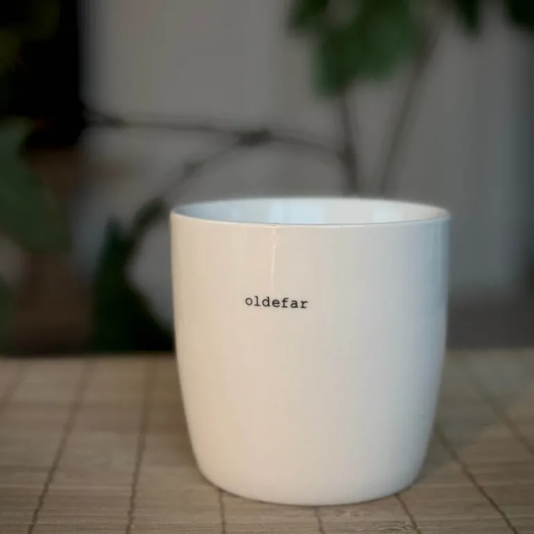Krus 30 cl hvit oldefar