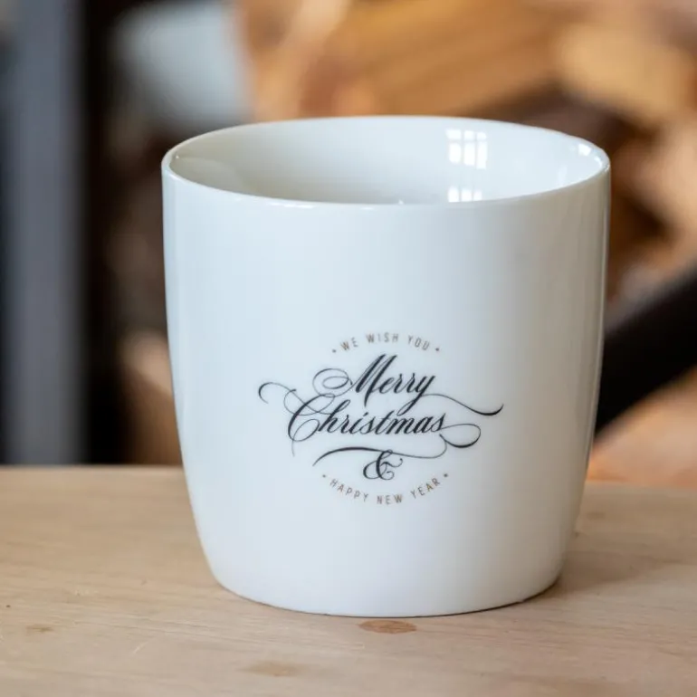 Krus merry christmas 30 cl hvit