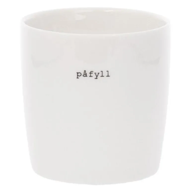 Krus mini påfyll 10 cl hvit