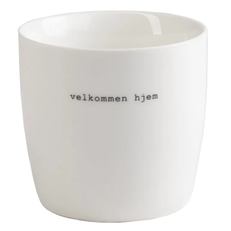 Krus Velkommen Hjem 30 cl hvit