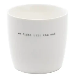 Krus we fight till the end 30 cl hvit