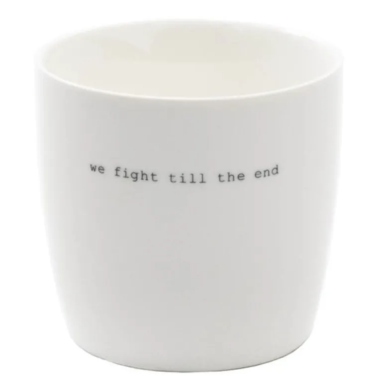 Krus we fight till the end 30 cl hvit