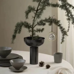 Kumi skål M 14 cm mørk brun