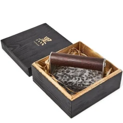 Kuro burgerpresse smashjern 14 cm brun/rustfri