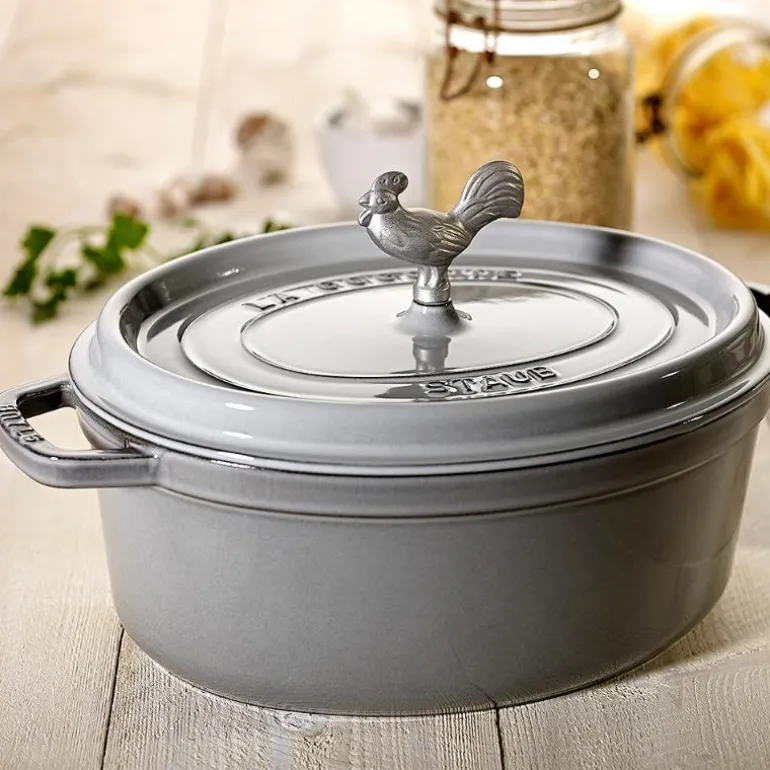 La Cocotte oval gryte 29 cm 4,2L grå