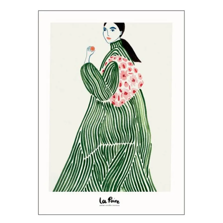 La Poire poster 50x70 cm green coat
