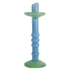 Lara lysestake 32 cm lys blå/minty green