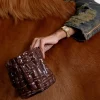 Laranne lyslykt m 16 cm brun