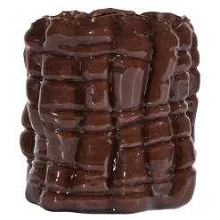 Laranne lyslykt m 16 cm brun