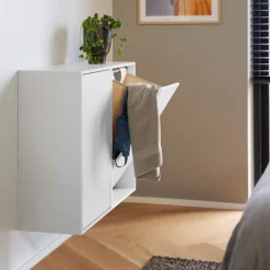 Laundry Boks skittentøyskurv 30x43x70 cm Brilliant White
