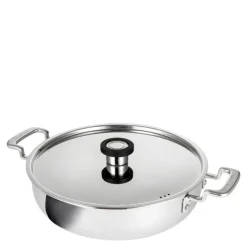 316 lav gryte 28 cm rustfritt stål
