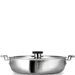 316 lav gryte 28 cm rustfritt stål