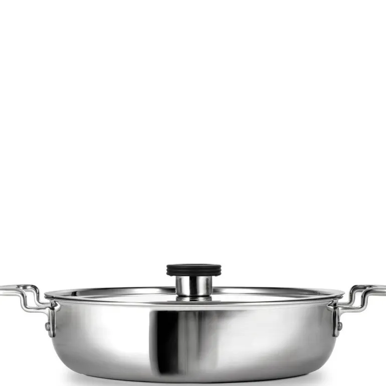 316 lav gryte 28 cm rustfritt stål