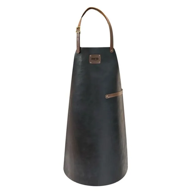 Leather forkle 80x58 cm svart