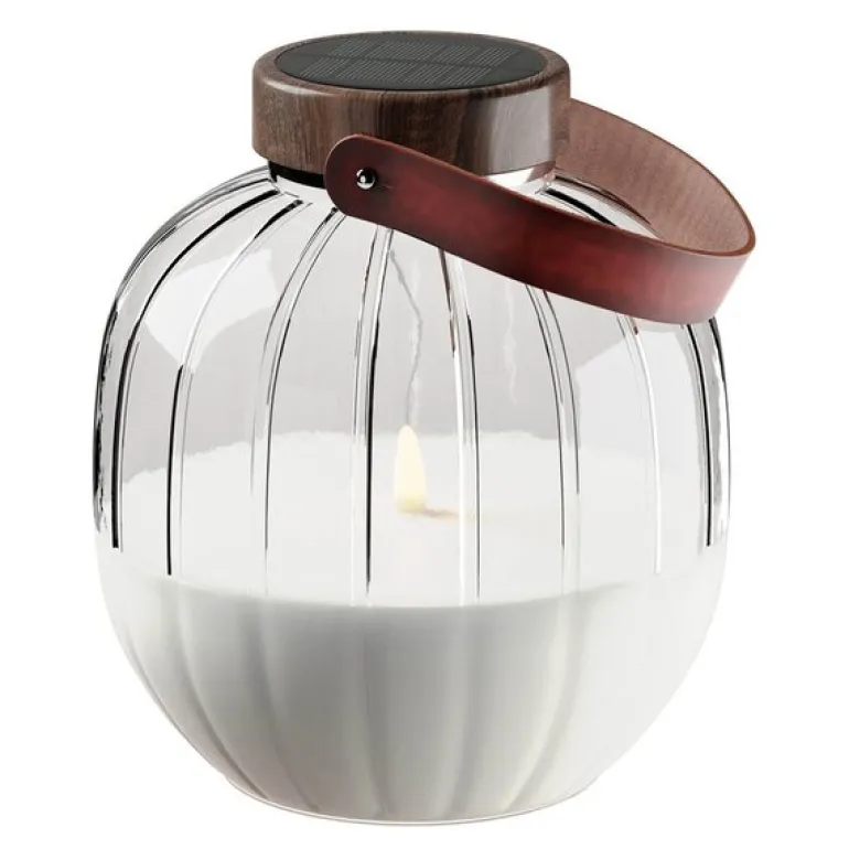 LED glass lanterne 20 x 20 cm solcelledrevet