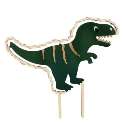 LED kaketopp dinosaur grønn/tre