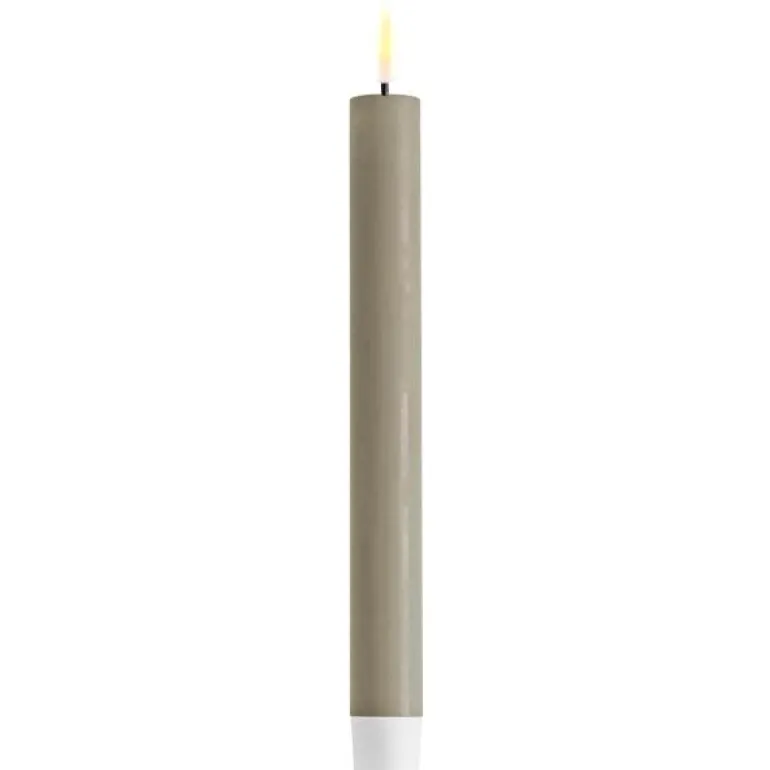 LED kronelys 2,2x24 cm sand