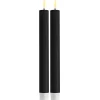 LED kronelys 2x24 cm svart