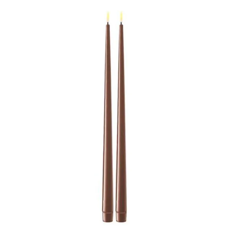 LED shiny dinner 2,2x28 cm 2 stk mokka