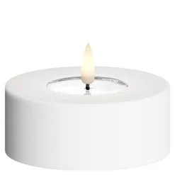 LED telys utendørs 9x3,8 cm hvit