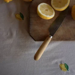 Lemon bordduk 180x145 cm beige/gul